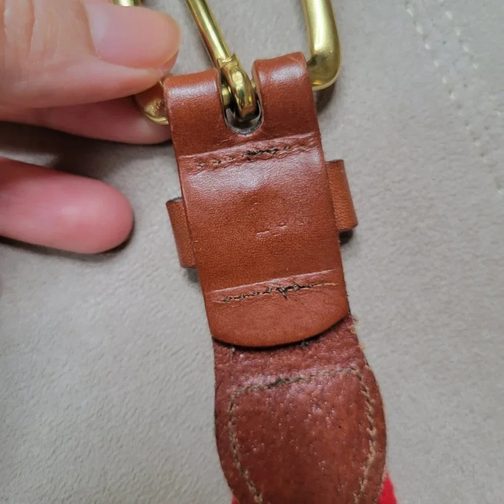 Leather Man Belt Ltd. Handmade In Essex CT Blue Nautical Flag - Size 28